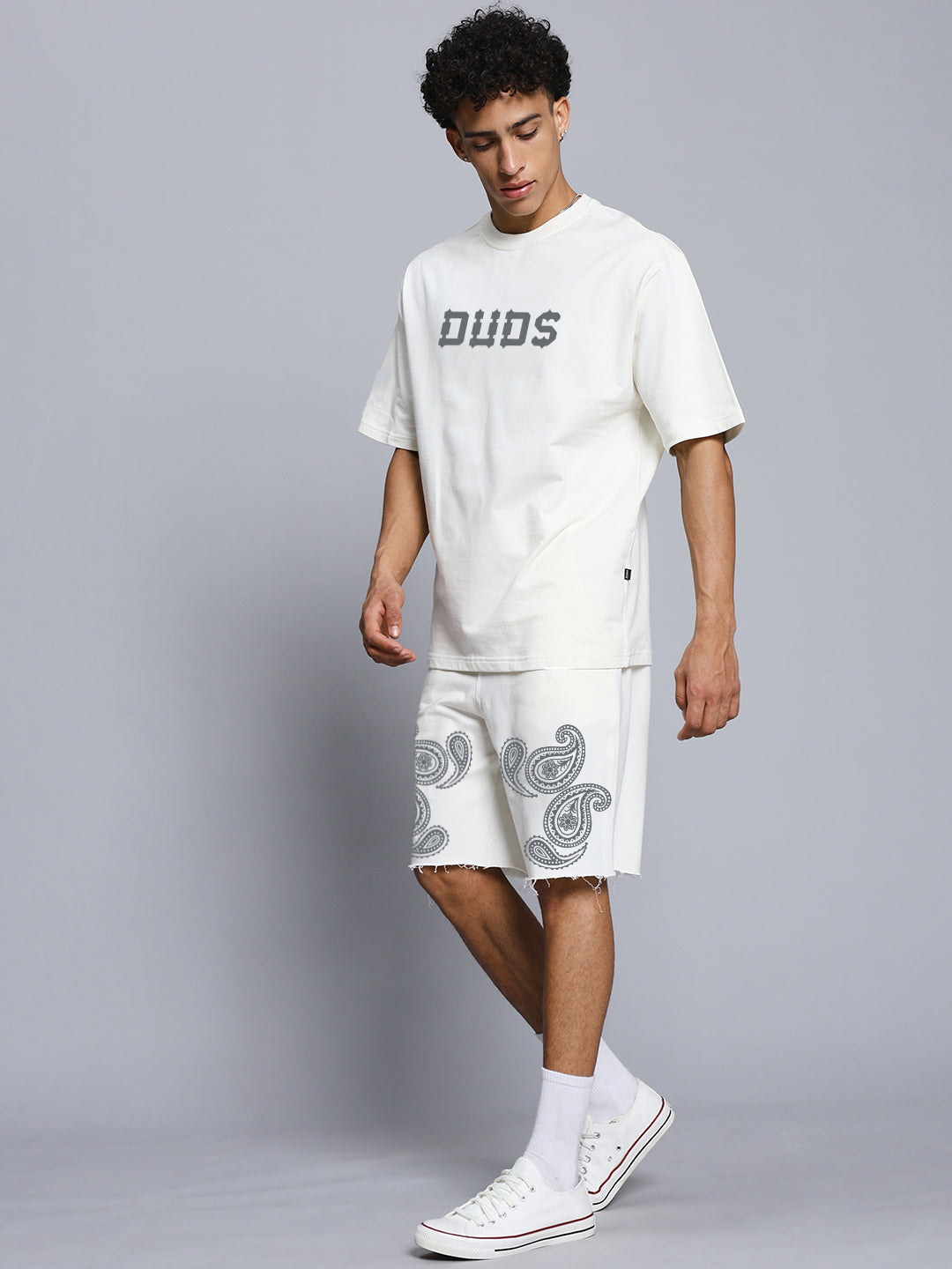 MESSI PAISLEY PRINT CO-ORD SET (OFF WHITE)