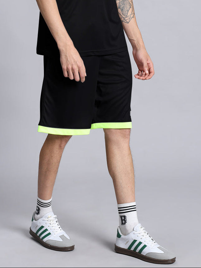 HOOKUP REFLECTOR REGULAR FIT SHORTS (BLACK)