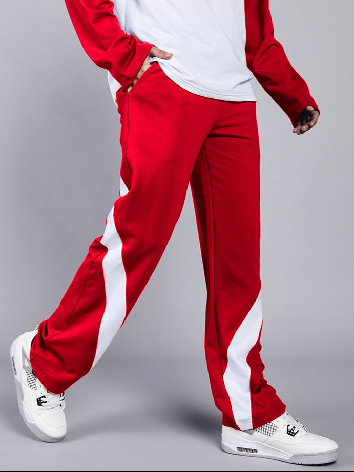 CELESTINE COOL RELAXED FIT JOGGER (RED WHITE)