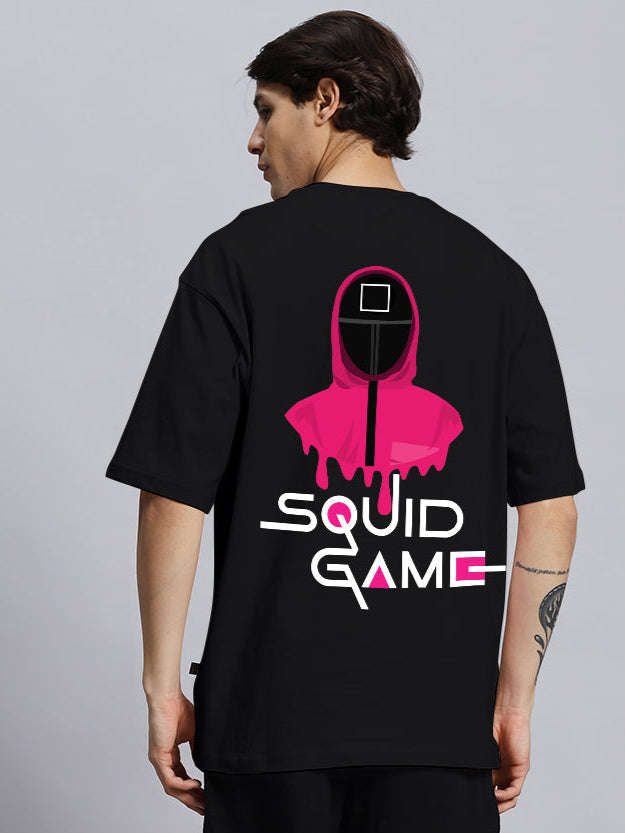 SQUID GAME PRINTED OVERSIZED T-SHIRT (BLACK)