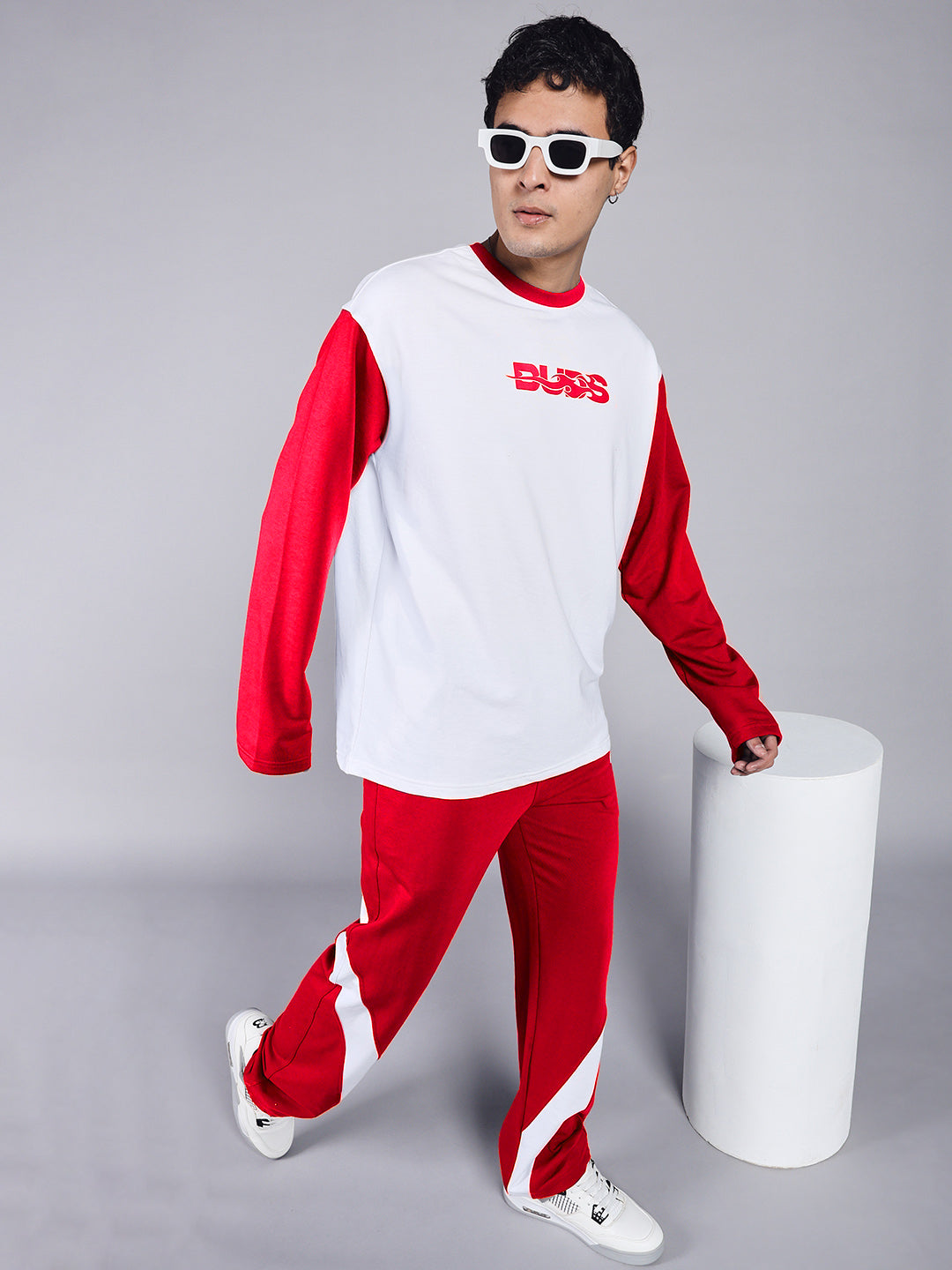 CELESTINE COOL RELAXED FIT JOGGER (RED WHITE)