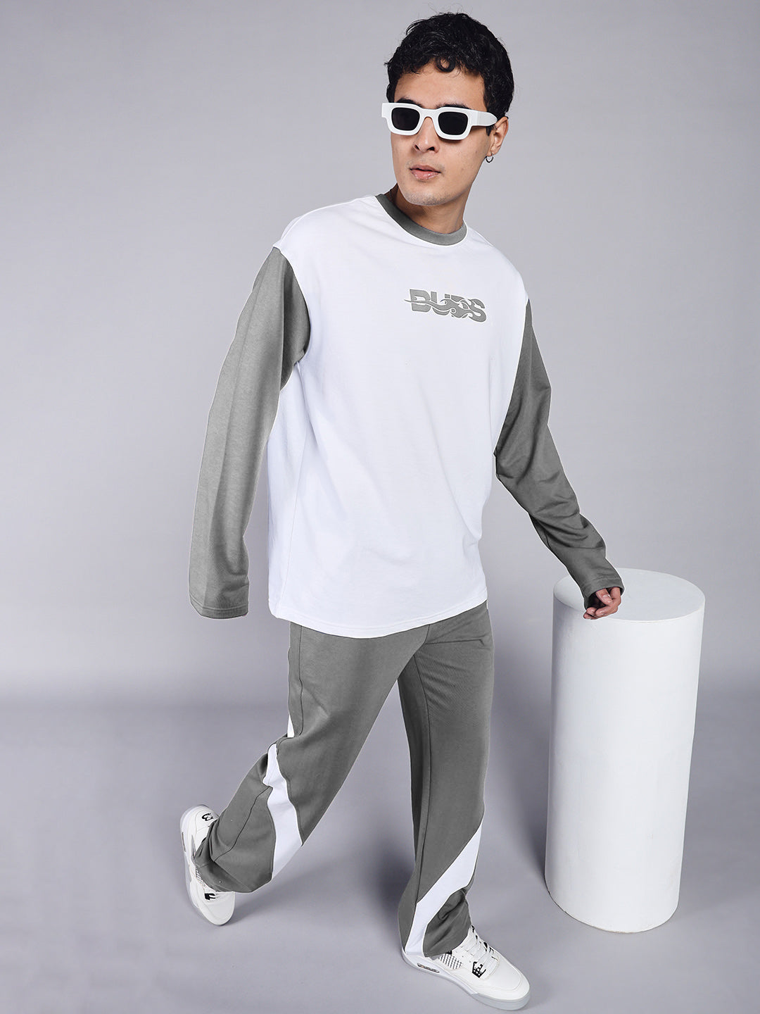 CELESTINE COOL RELAXED FIT JOGGER (GREY WHITE)
