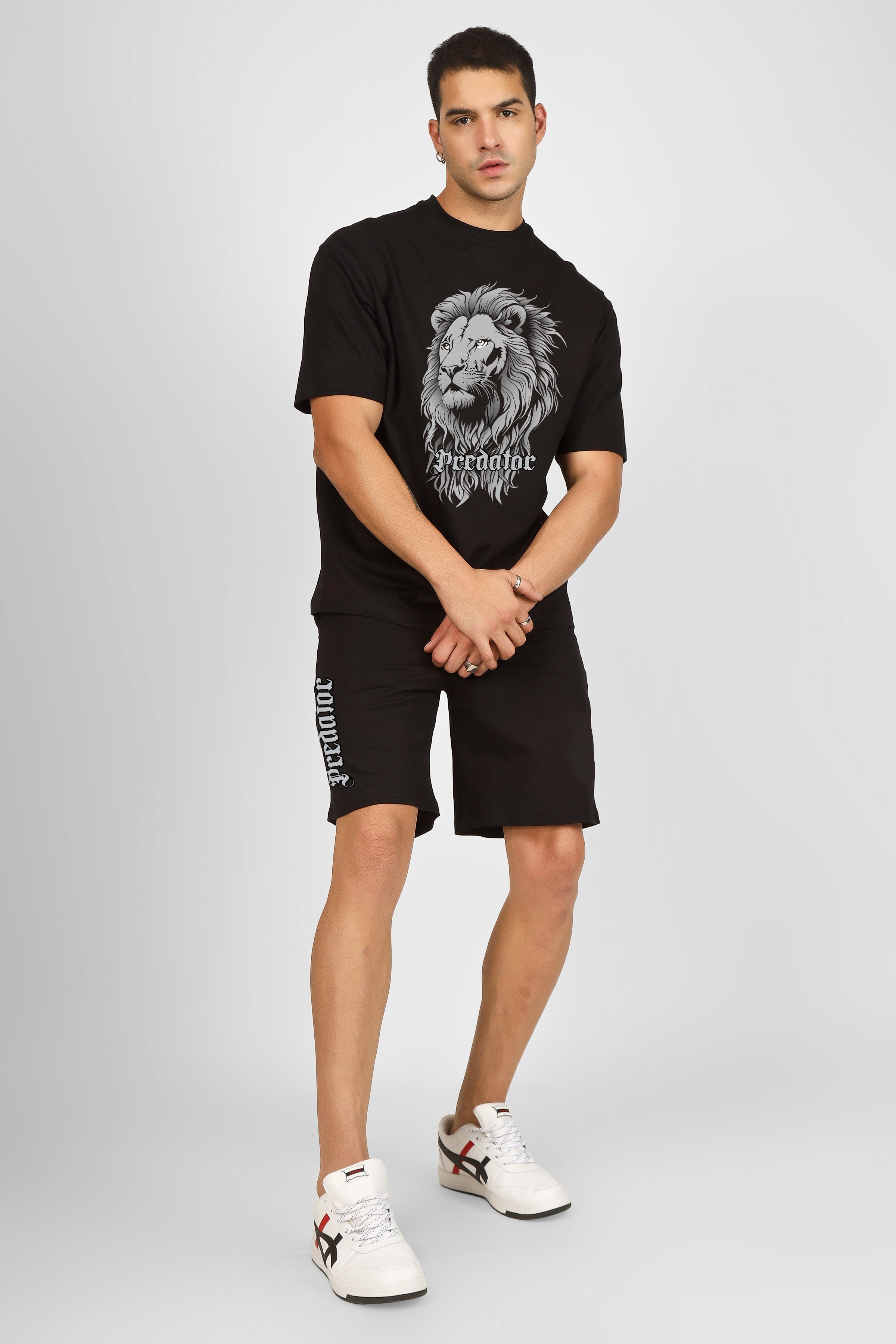 PREDATOR LEGND PRINTED SUMMER CO-ORD SET (BLACK)