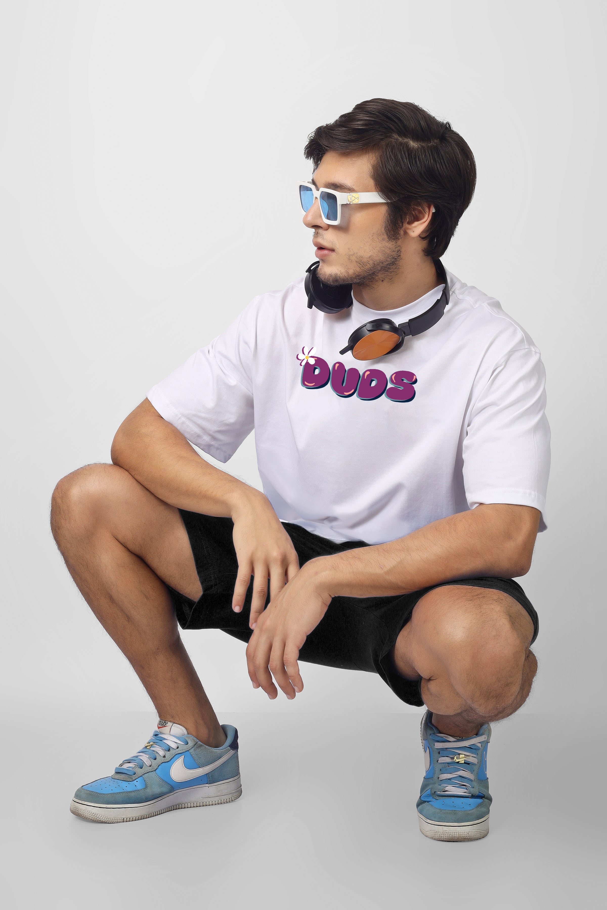 NO POS WOW SUMMER CO-ORD SET (WHITE BLACK)