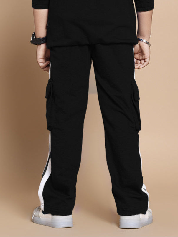 SCOTIA STRIPE JOGGERS FOR BOYS & GIRLS (BLACK)