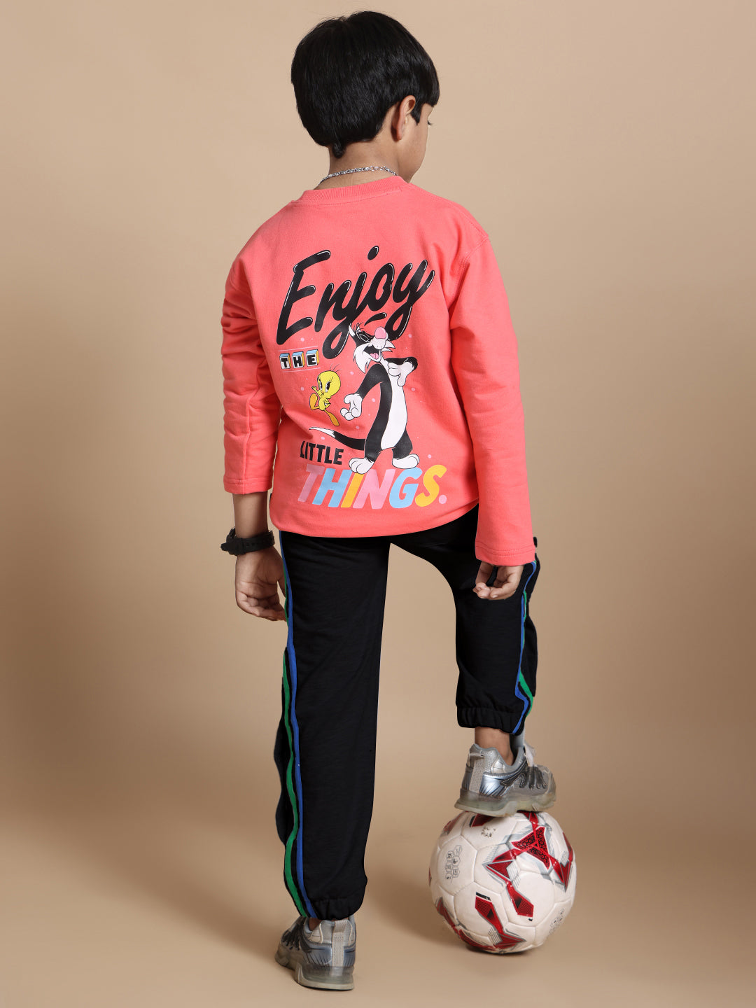 DUDS PRISM COLORFUL STRIPE JOGGER FOR BOYS & GIRL (BLACK)