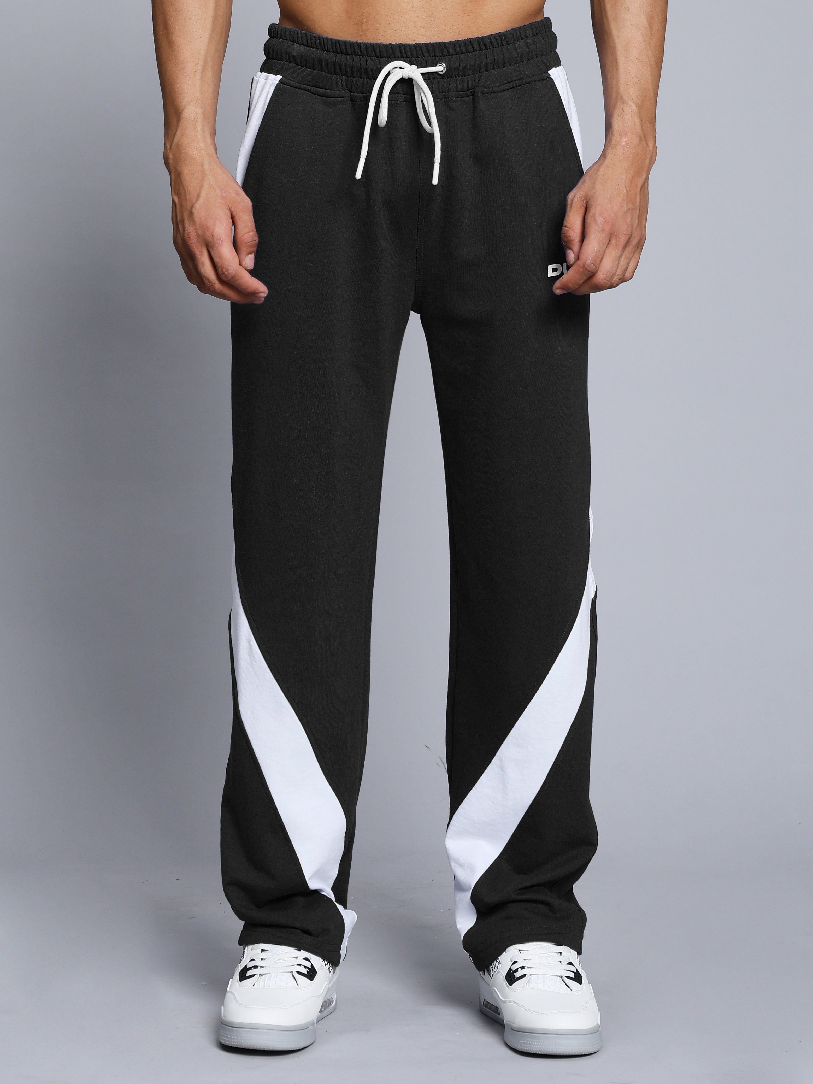 CELESTINE COOL RELAXED FIT JOGGER (BLACK WHITE)