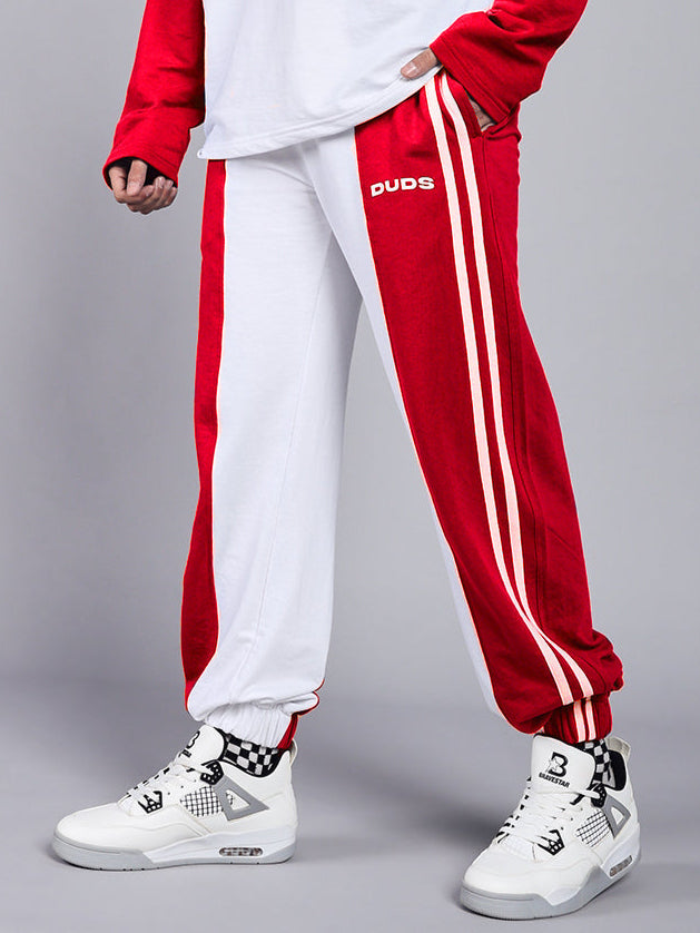 BALMY RELAXED FIT JOGGER (WHITE RED)