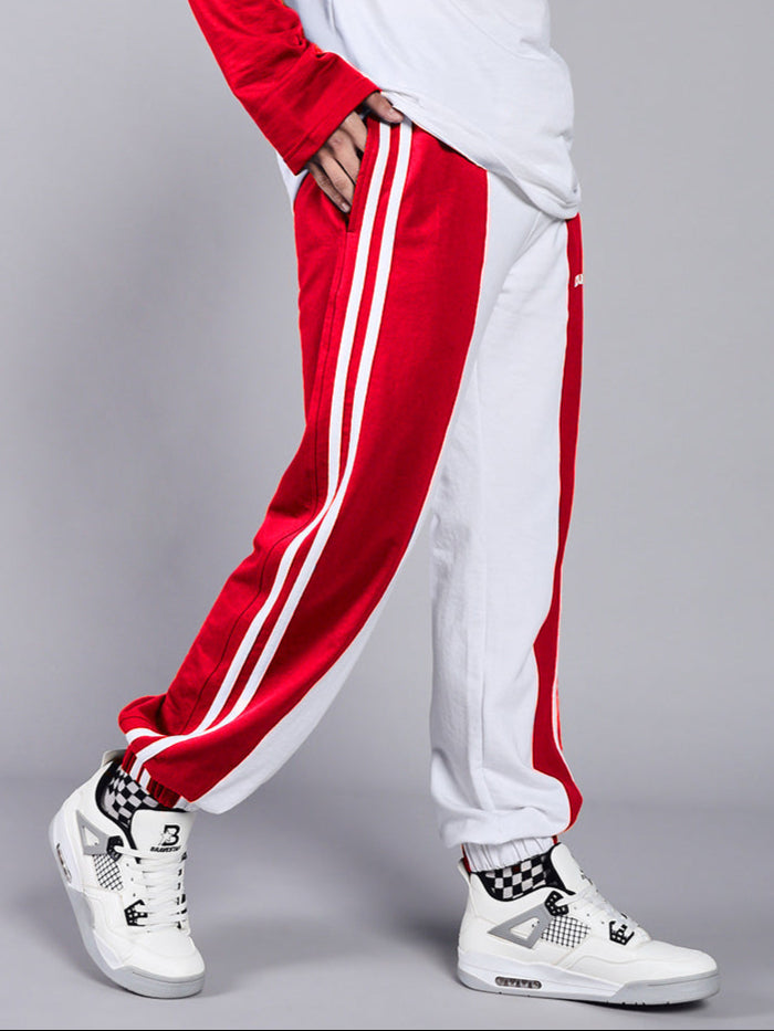 BALMY RELAXED FIT JOGGER (WHITE RED)