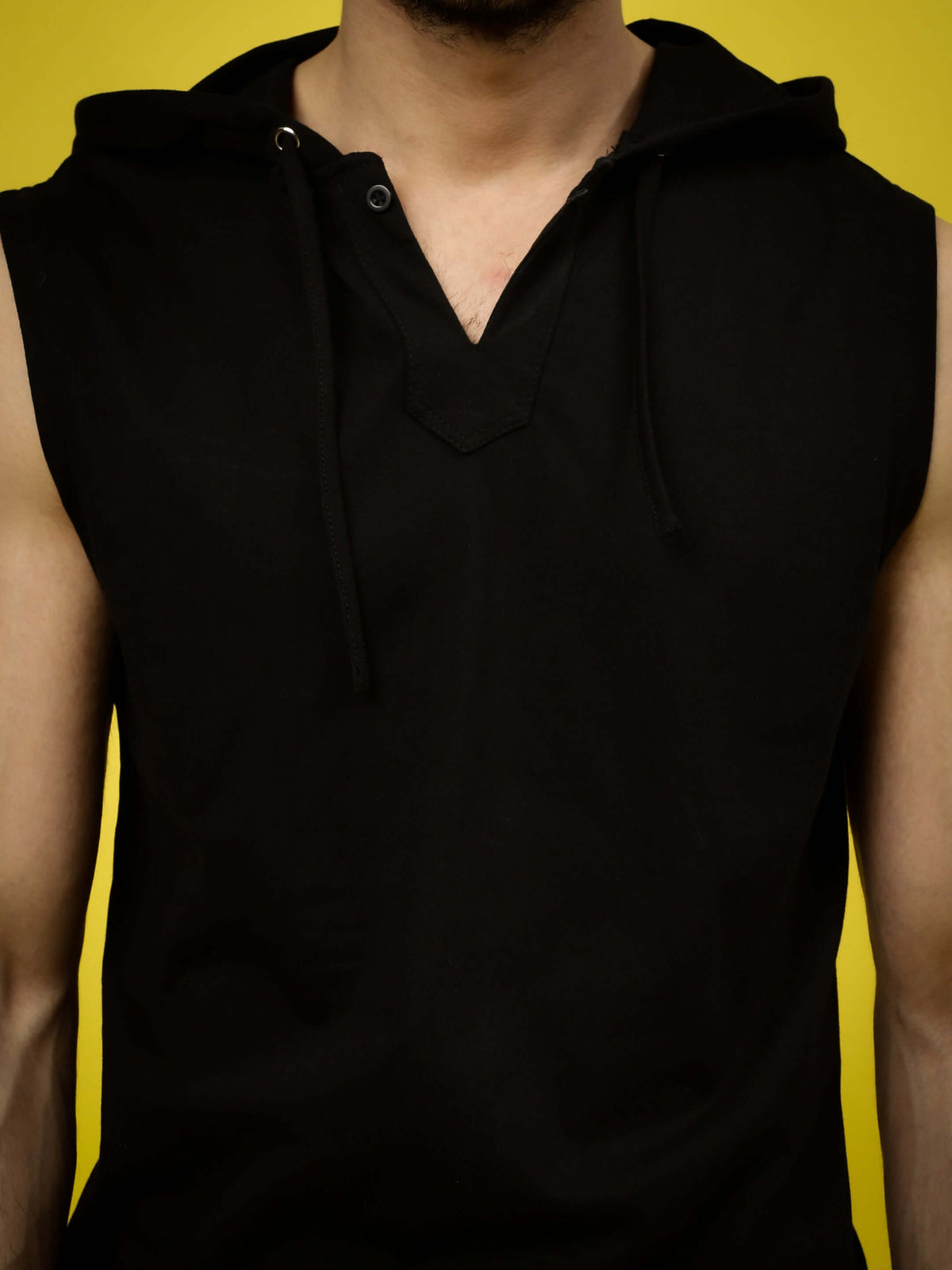ACME OVER - SIZED HOOD T - SHIRT BLACK - Men's Sleeveless T-shirt
