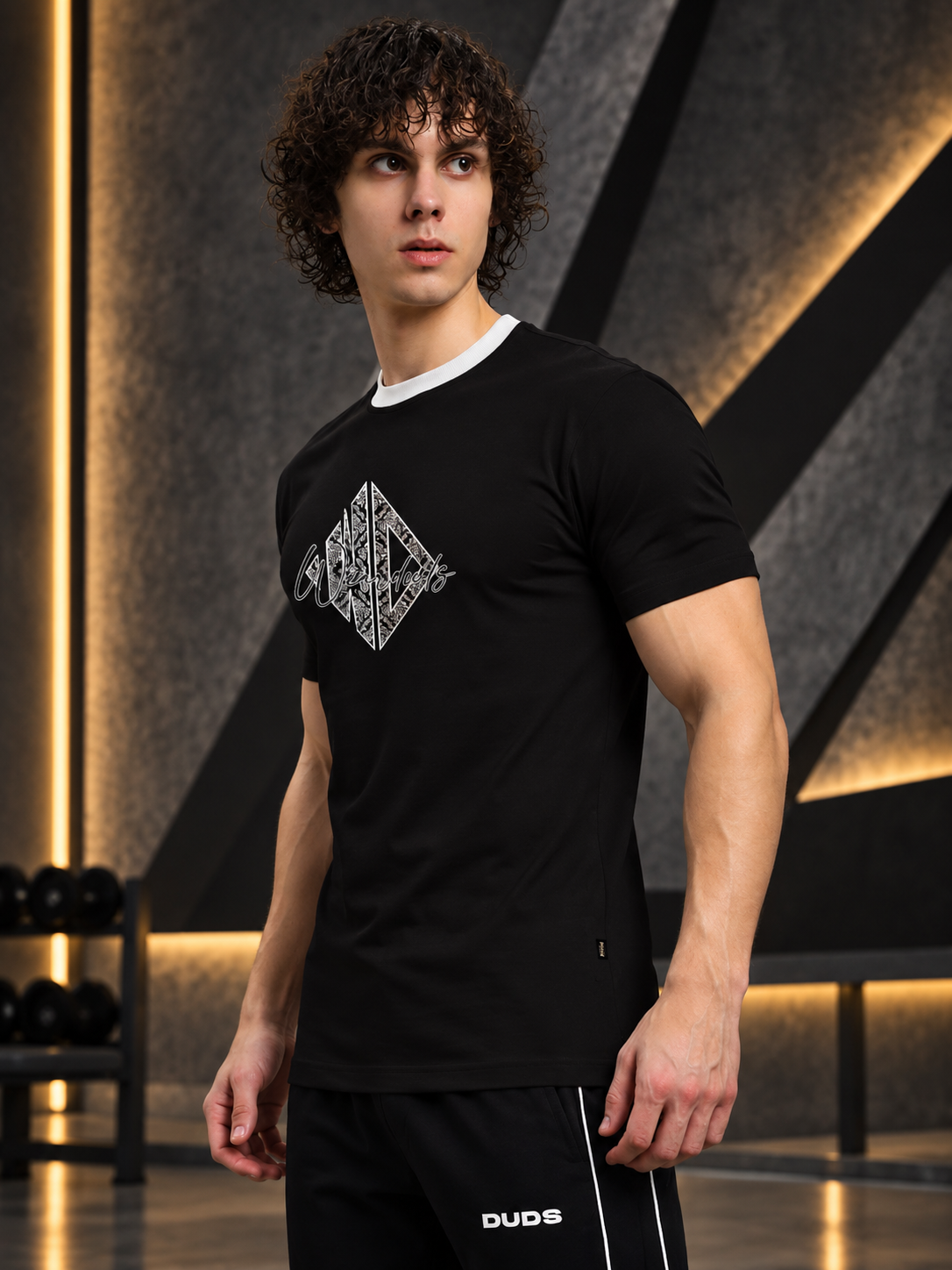 ANGULAR REGULAR FIT T-SHIRT BLACK
