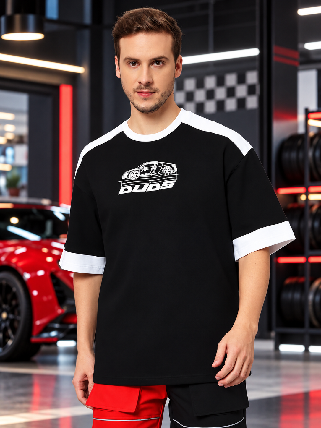 AUDI R8 OVERSIZED T-SHIRT BLACK