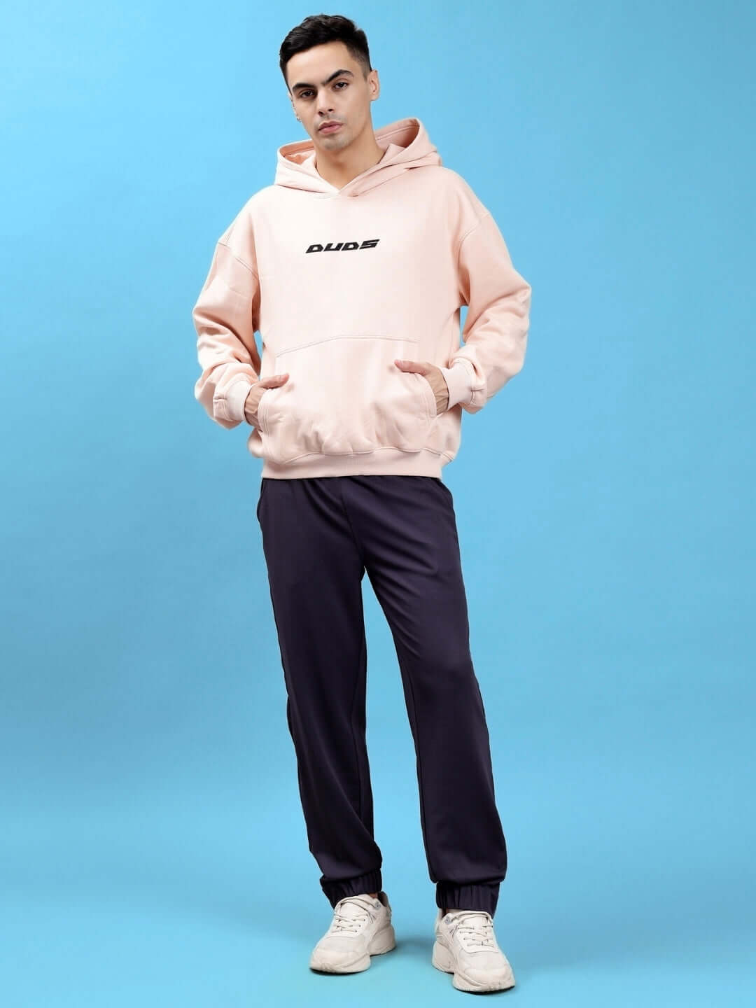 HUG OVER-SIZED COTTON FLEECE HOODIES BEIGE, cozy streetwear hoodie in soft beige for relaxed modern living, ultimate comfort and warmth.