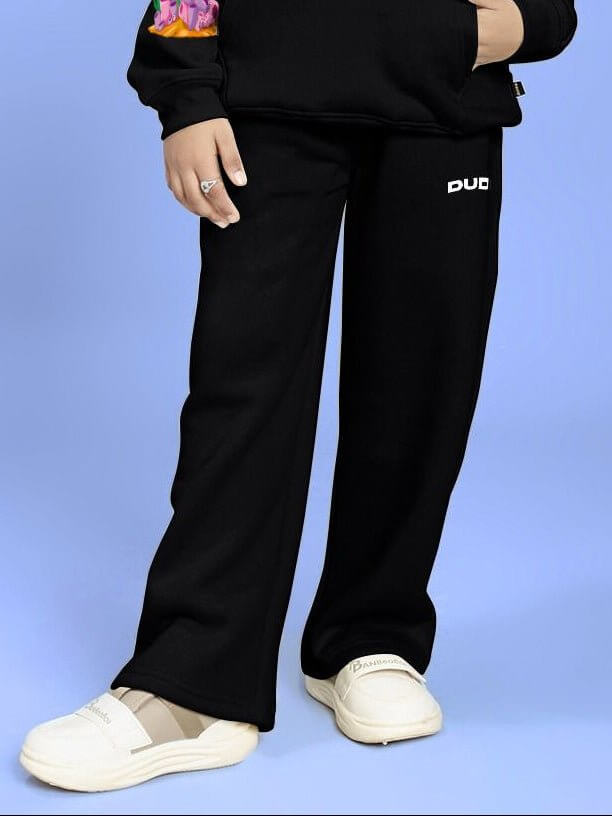 BLUE OCEAN WORLD FLEECE JOGGER FOR BOYS AND GIRLS BLACK - KIDS JOGGER