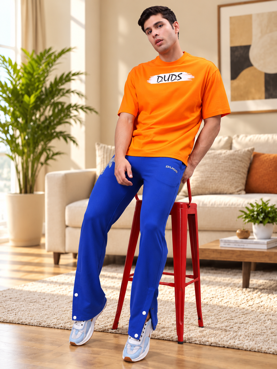 BLOOM QUOTE OVER-SIZED T-SHIRT ORANGE