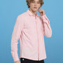 BLUSH PINK SPORTY PIQUE STRETCH SHIRT