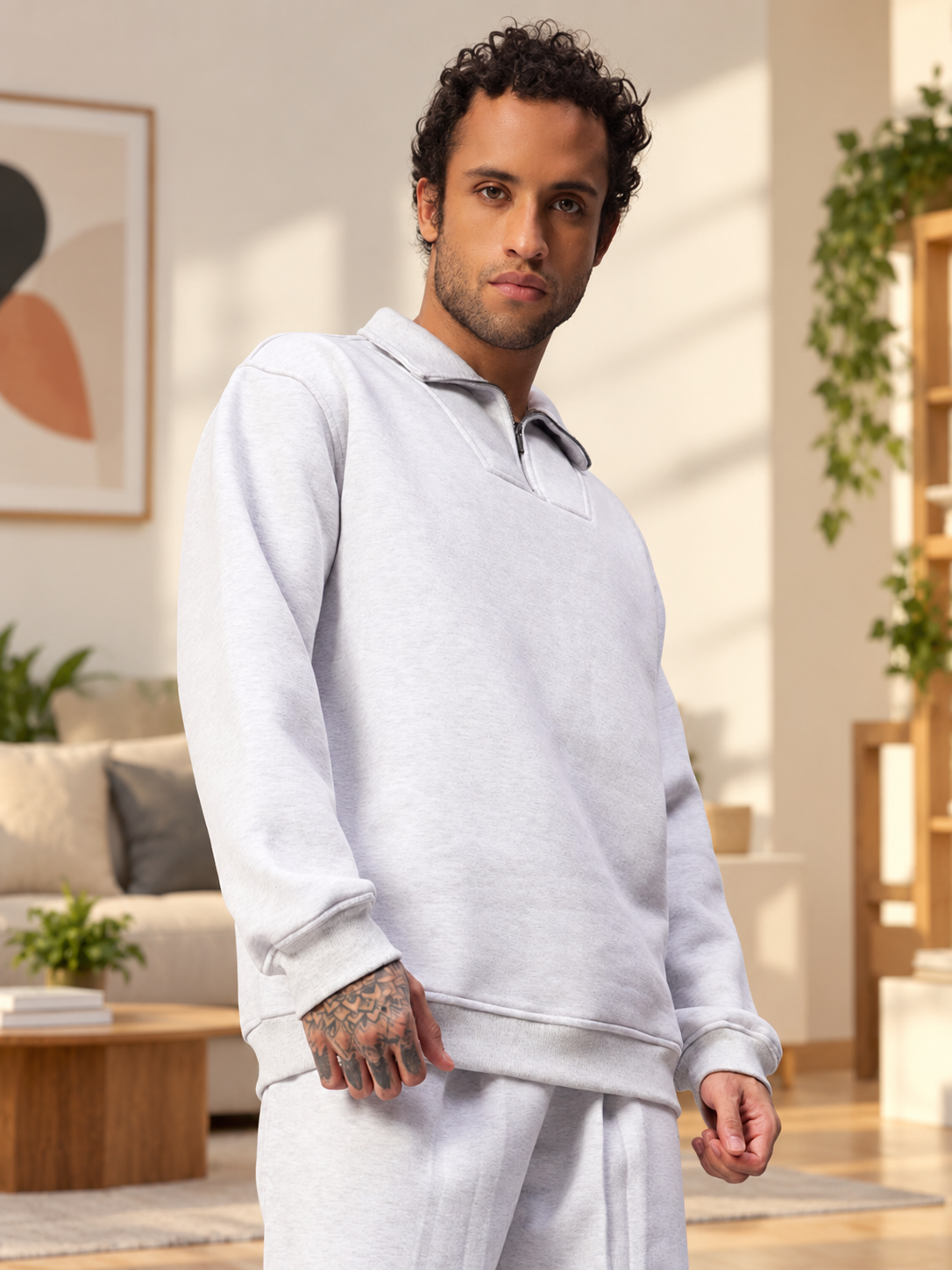 BONAFIDE SWEATSHIRT MELANGE GREY - Wearduds, view 1