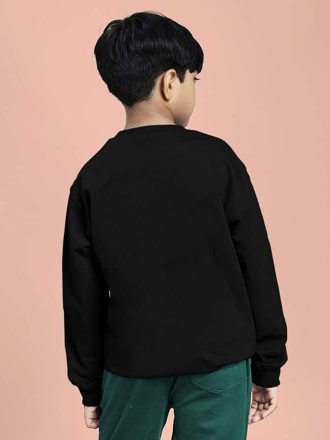 BOUNCING KID SWEATSHIRT FOR BOYS AND GIRLS BLACK - KIDS SWEATSHIRT