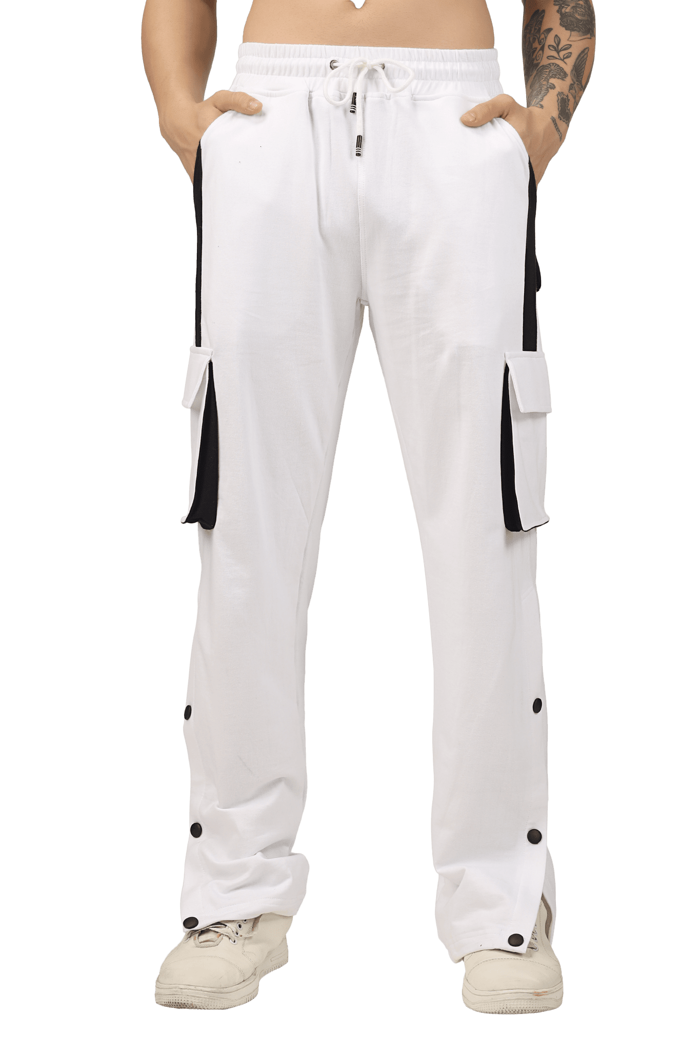 BRACKET CARGO PANT WHITE BLACK HIGHLIGHTER - CARGO