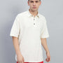 BROCADE POLO COTTON T-SHIRT OFF WHITE