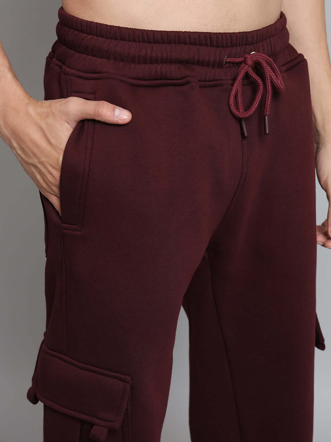 Maroon Overshirt-Cargo Pant Co-ord Set - Wearduds