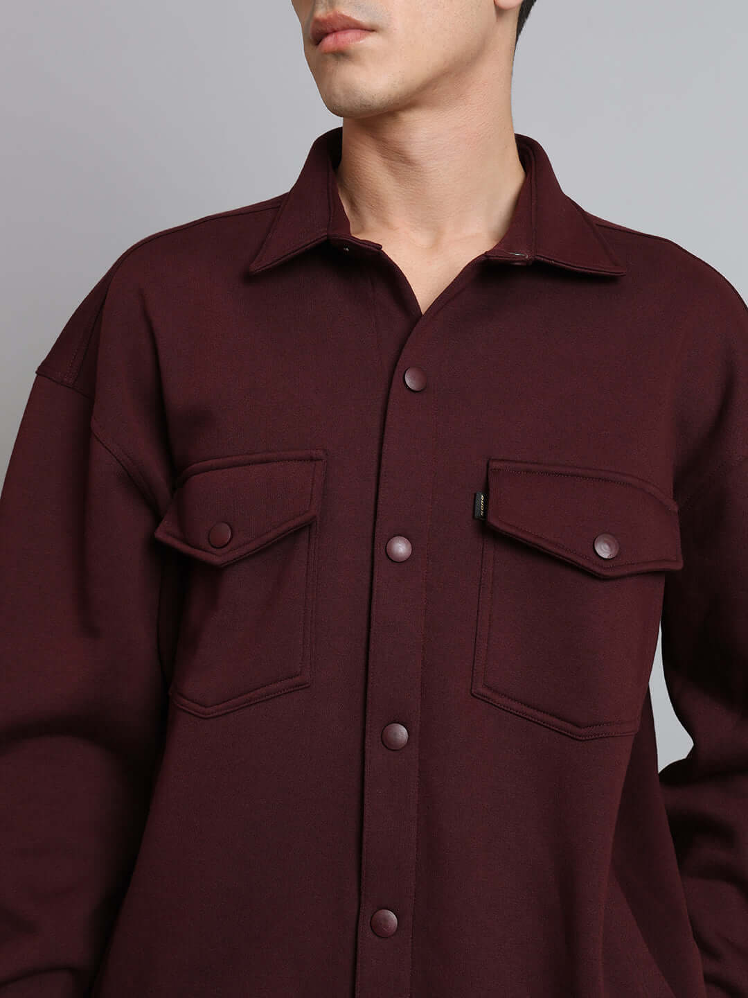 Maroon Overshirt-Cargo Pant Co-ord Set - Wearduds