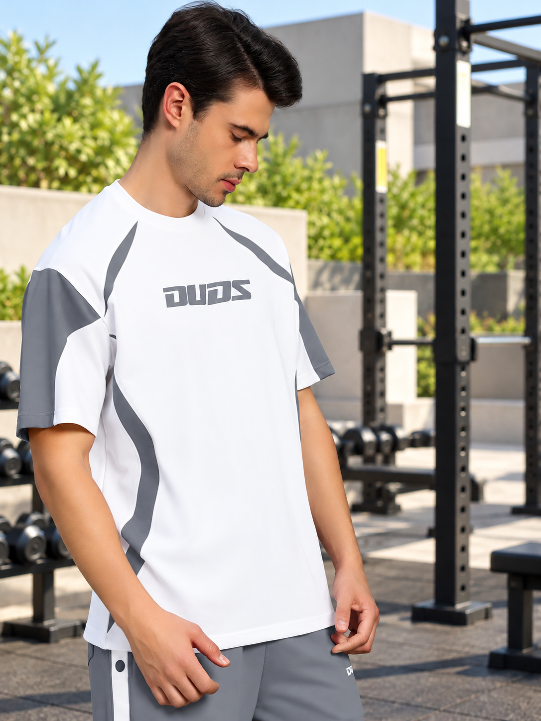 CANDOR OVER-SIZED T-SHIRT WHITE GREY