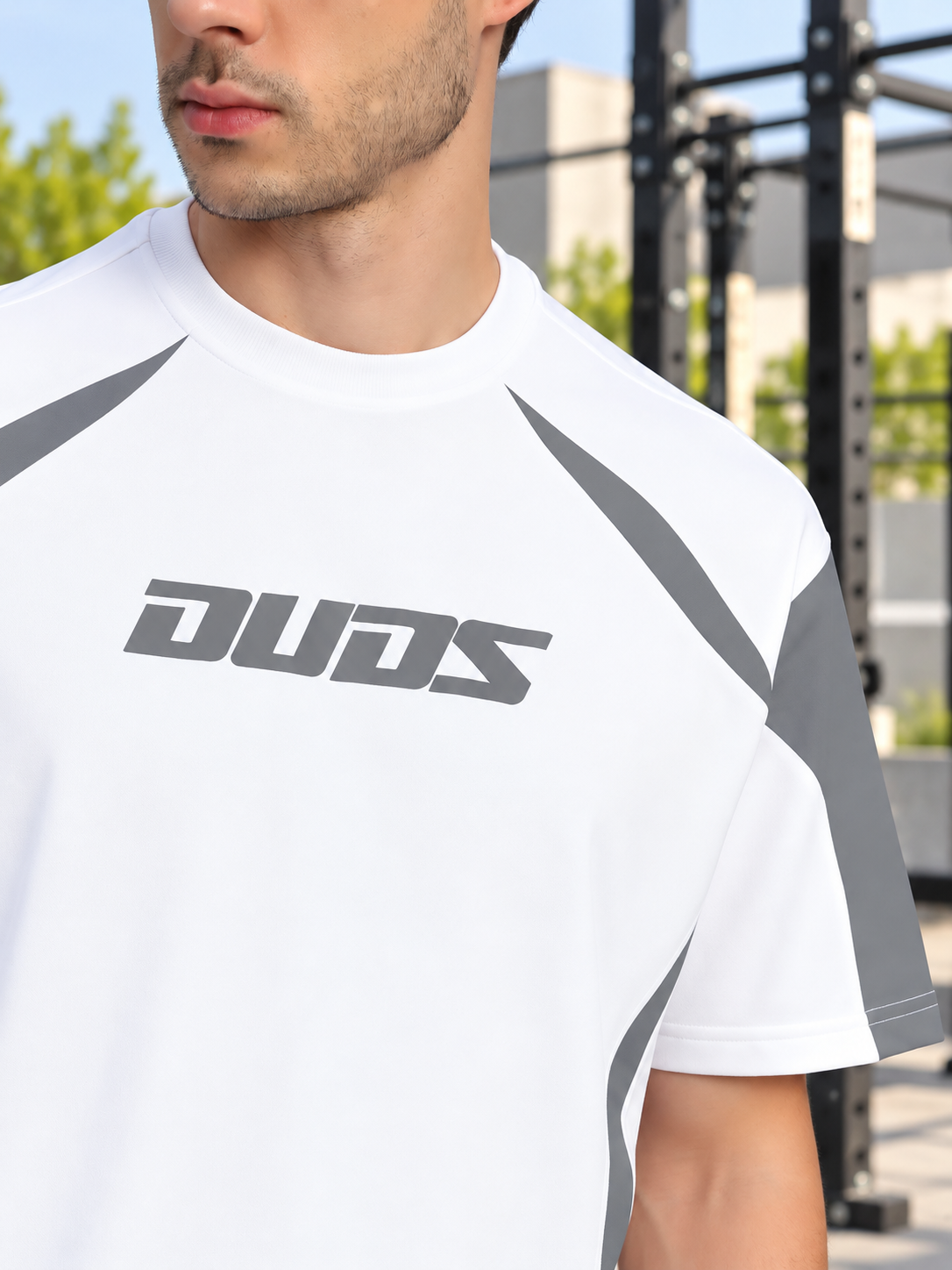 CANDOR OVER-SIZED T-SHIRT WHITE GREY