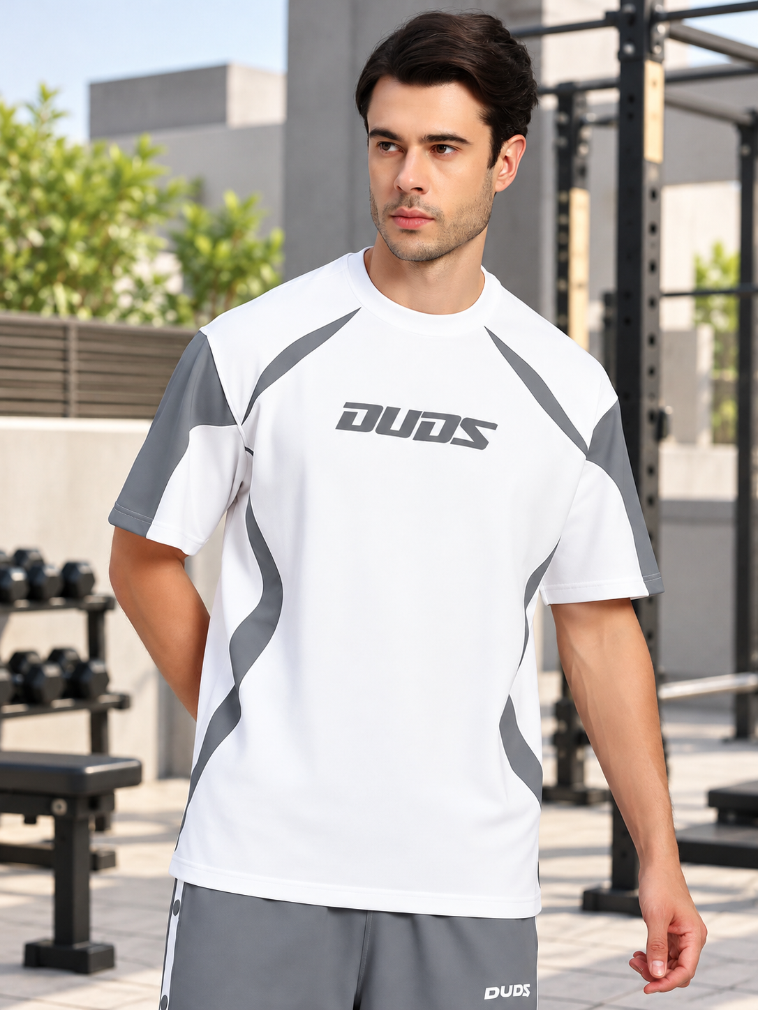 CANDOR OVER-SIZED T-SHIRT WHITE GREY