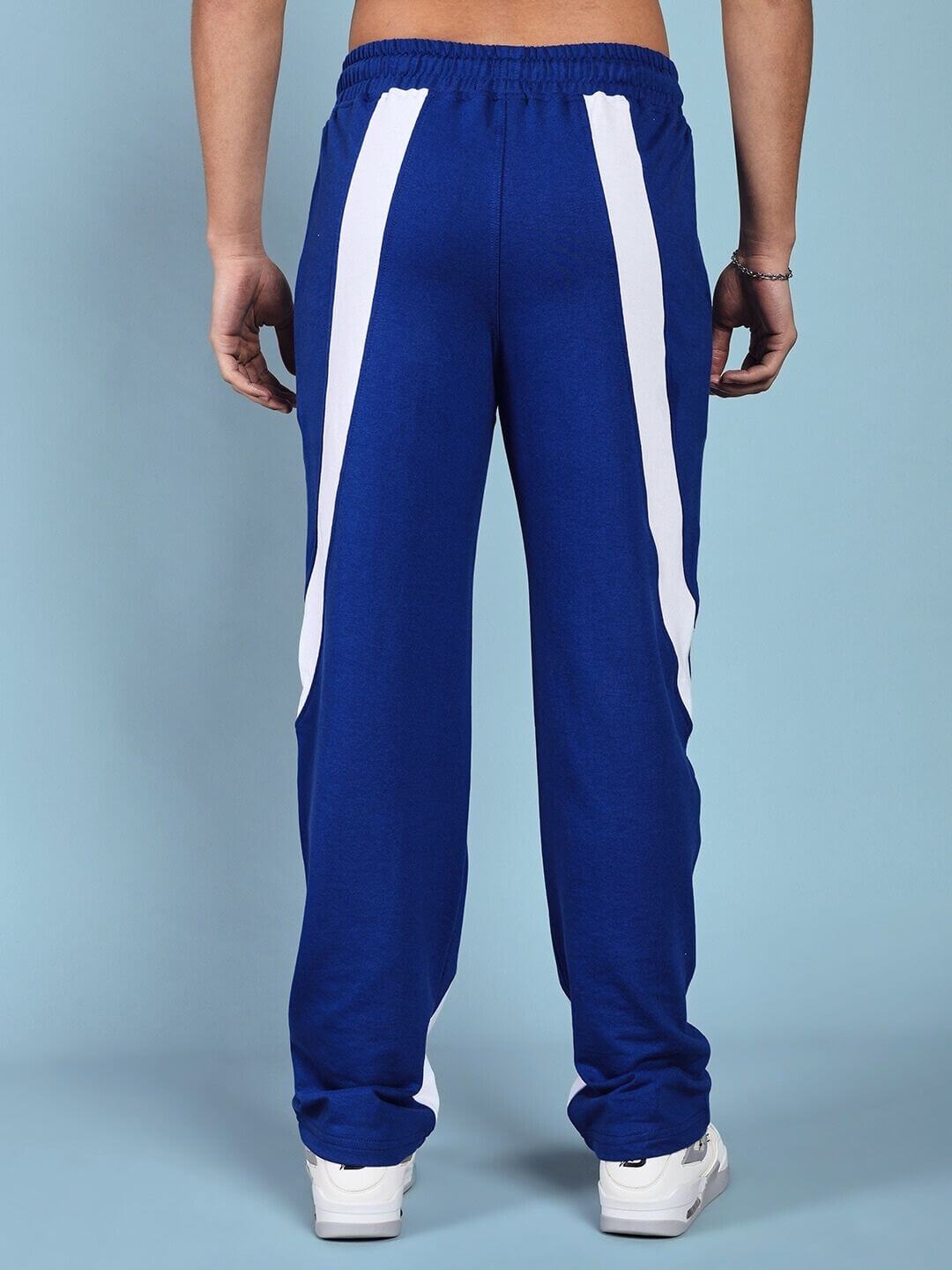 Rear view of Celestine Cool Relaxed Fit Jogger in blue and white by DUDS, showcasing stylish design and comfortable fit.