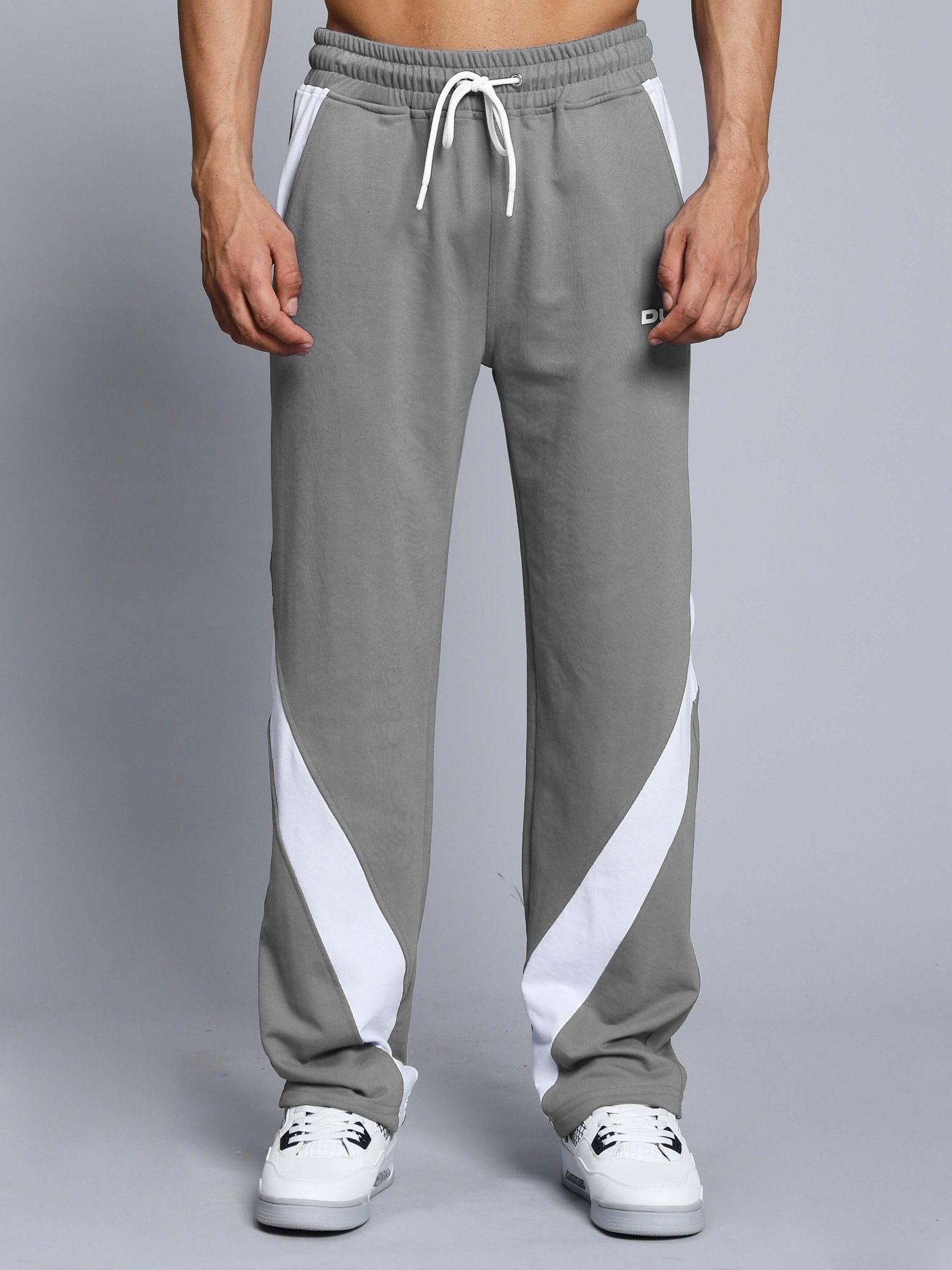 CELESTINE COOL RELAXED FIT CO - ORD SET WHITE GREY - FULL CO - ORD SET