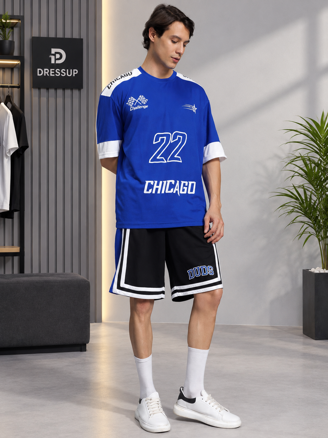 CHALLENGE COLORBLOCK CO-ORD SET ROYAL BLUE - Wearduds, view 2