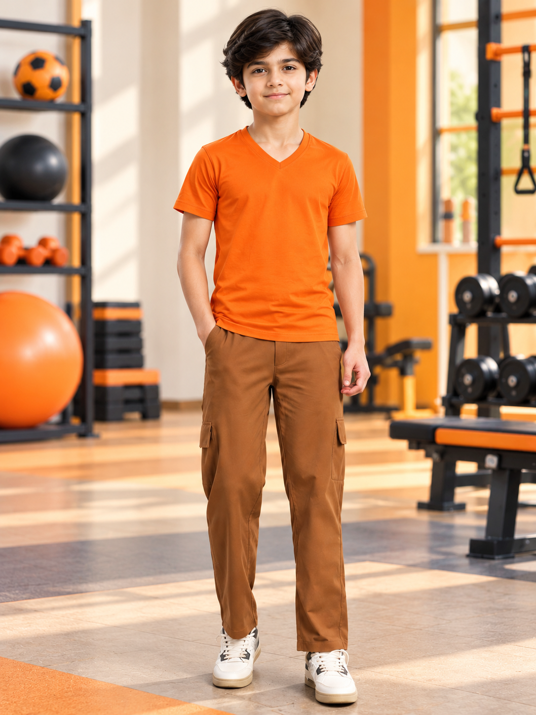 CORE SHORT REGULAR FIT T-SHIRT FOR BOYS GIRLS ORANGE