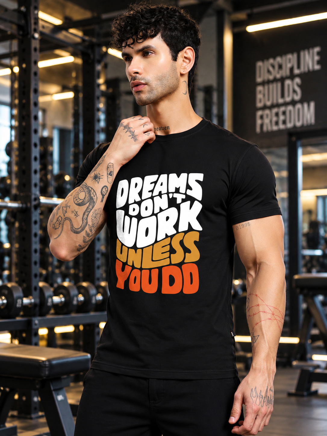DREAMS REGULAR FIT T-SHIRT BLACK