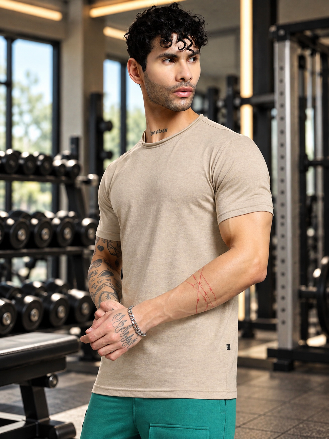 ELEX REGULAR FIT T-SHIRT BEIGE