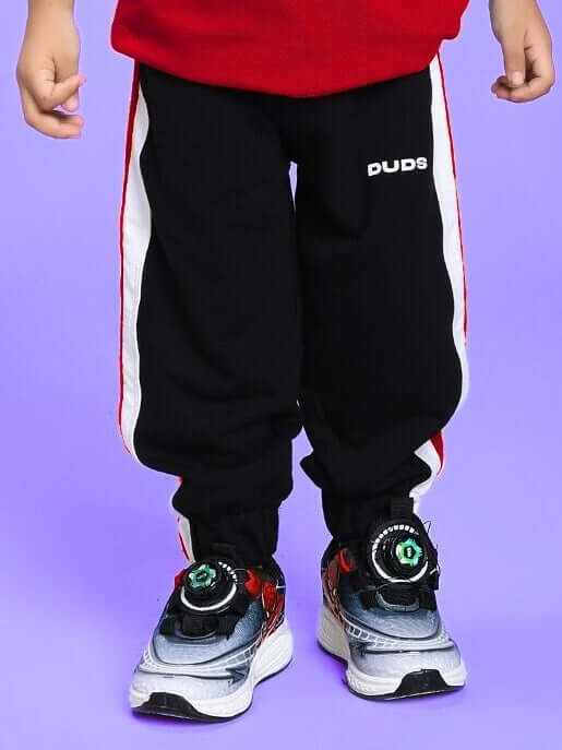 EMIRATI JOGGER FOR BOYS AND GIRLS BLACK BLACK RED - KIDS JOGGER