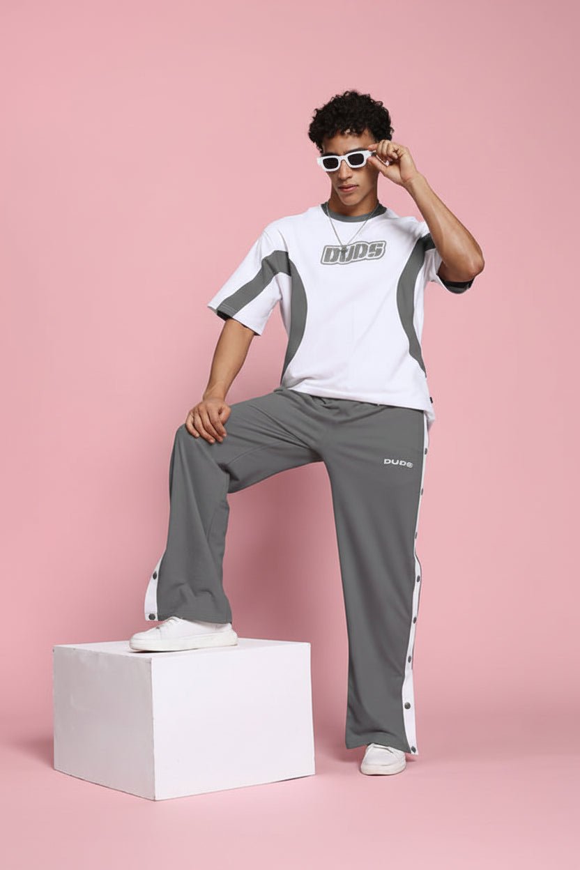 EZEL OVER SIZED T - SHIRT WHITE - GREY - T-shirt