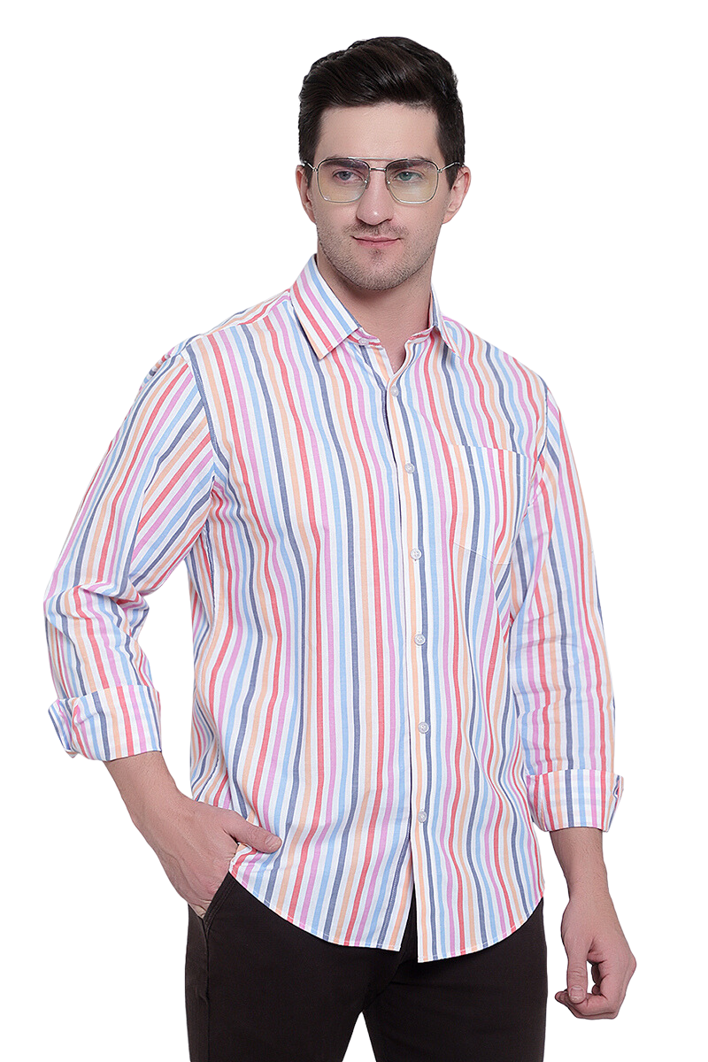 ColourFull Stripes Premium Cotton Shirt - Wearduds