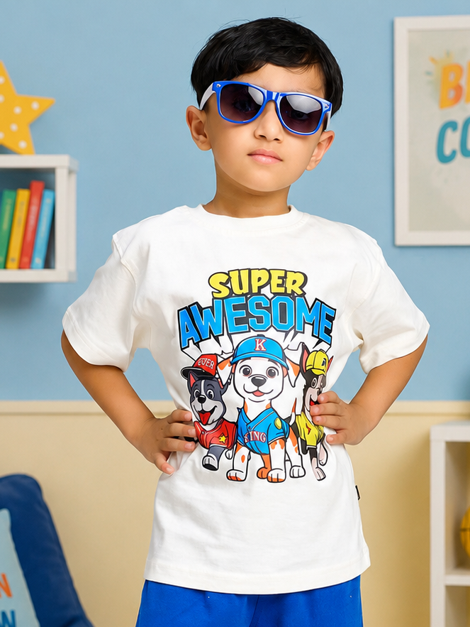 SUPER SQUAD T-SHIRT FOR BOYS GIRLS WHITE