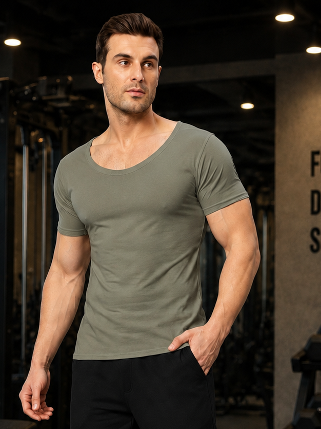 RICKY REGULAR FIT T-SHIRT SAGE GREEN