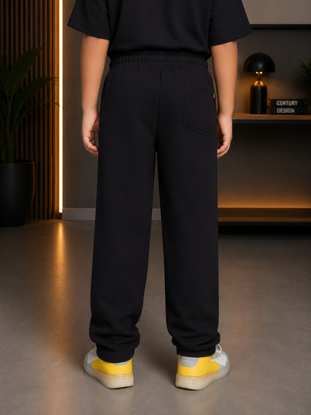 YOUTH CONTREST PIPING CO-ORD FOR BOYS GIRLS BLACK