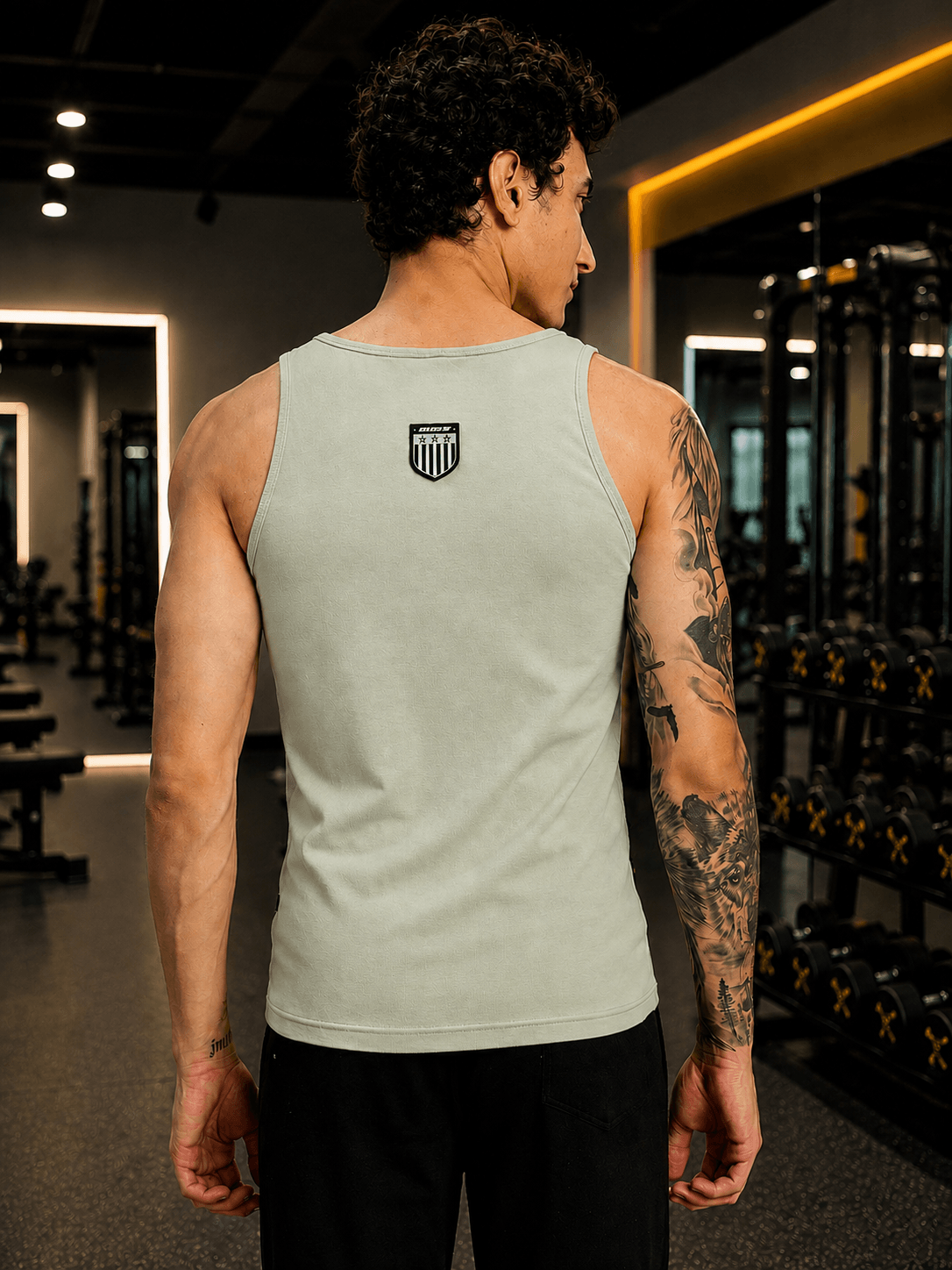 WEARDUDS Shop EASY WEAR VEST GYM T-SHIRT SAGE GREEN for a trendy, versatile sporty look perfect for gym sessions, workouts, and everyday wear.