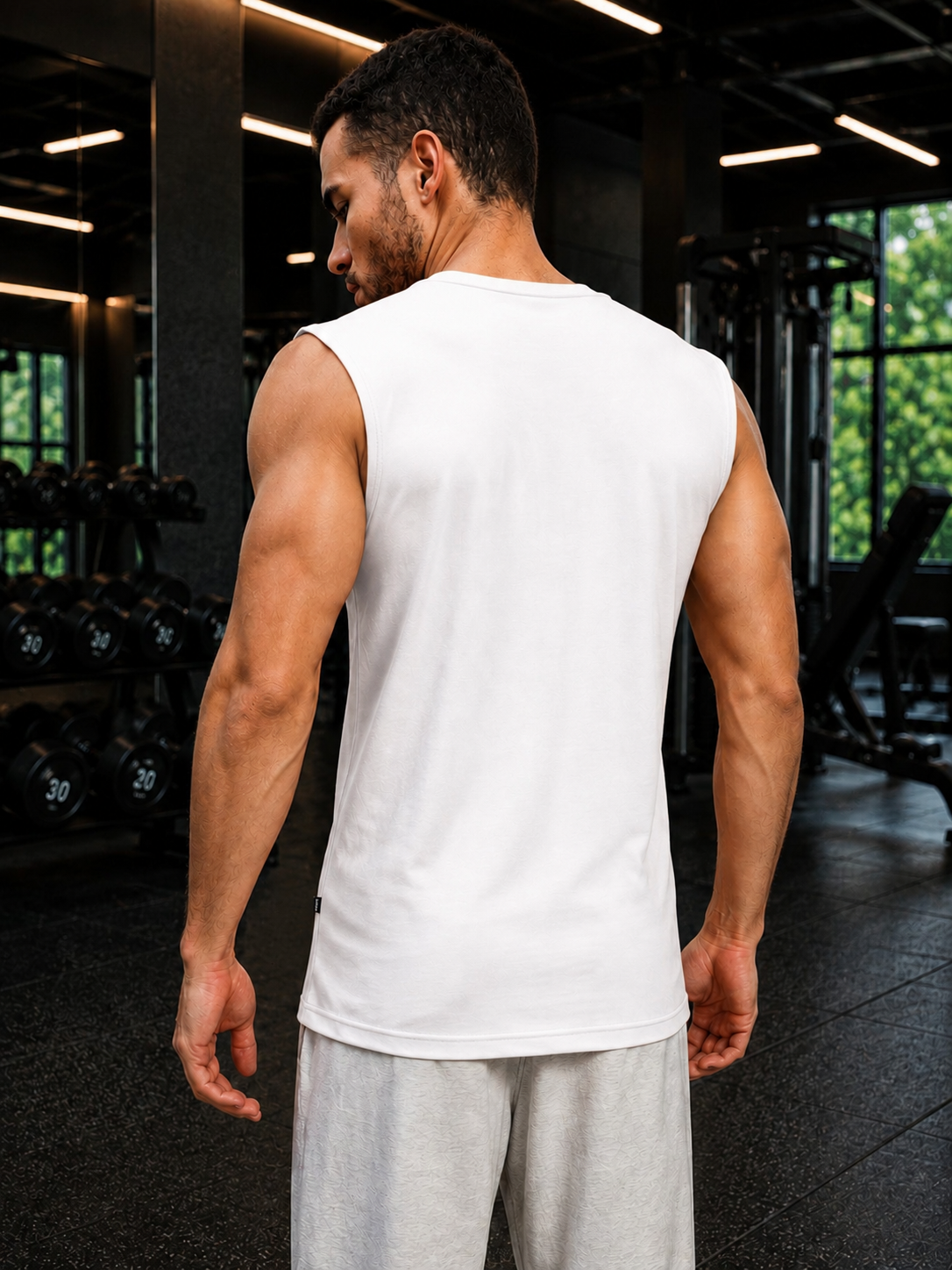 LEVELUP GAMER SLEEVELESS T-SHIRT WHITE