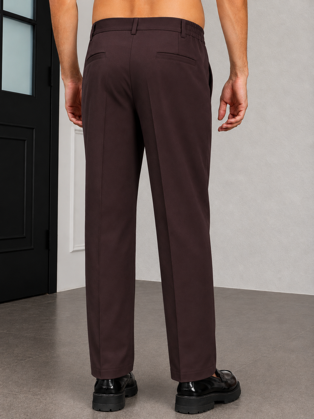 HIGH-FLEX TAILORED PANTS DARK MAROON