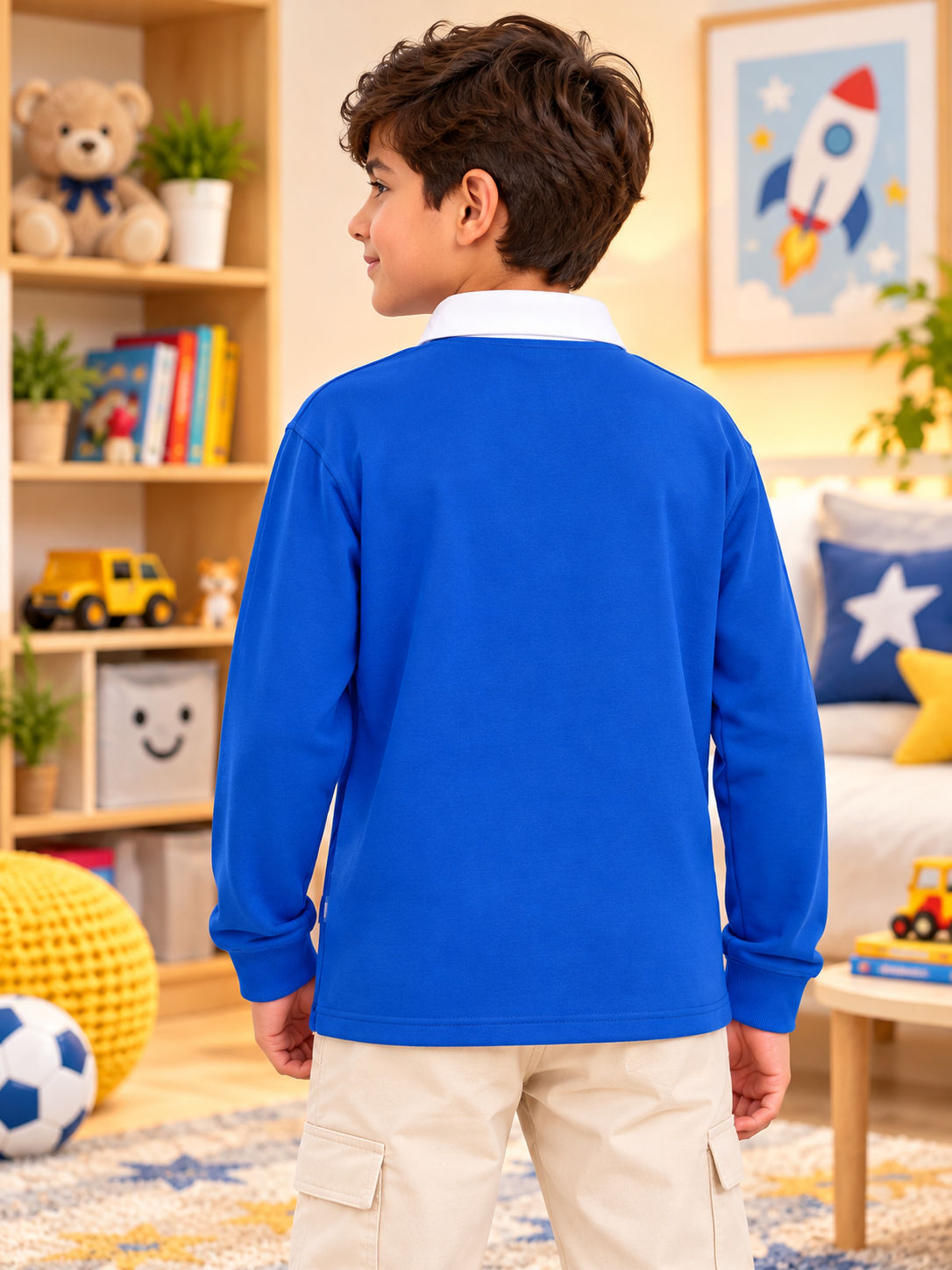 SAGOL POLO OVERSIZED SWEATSHIRT KIDS ROYAL BLUE