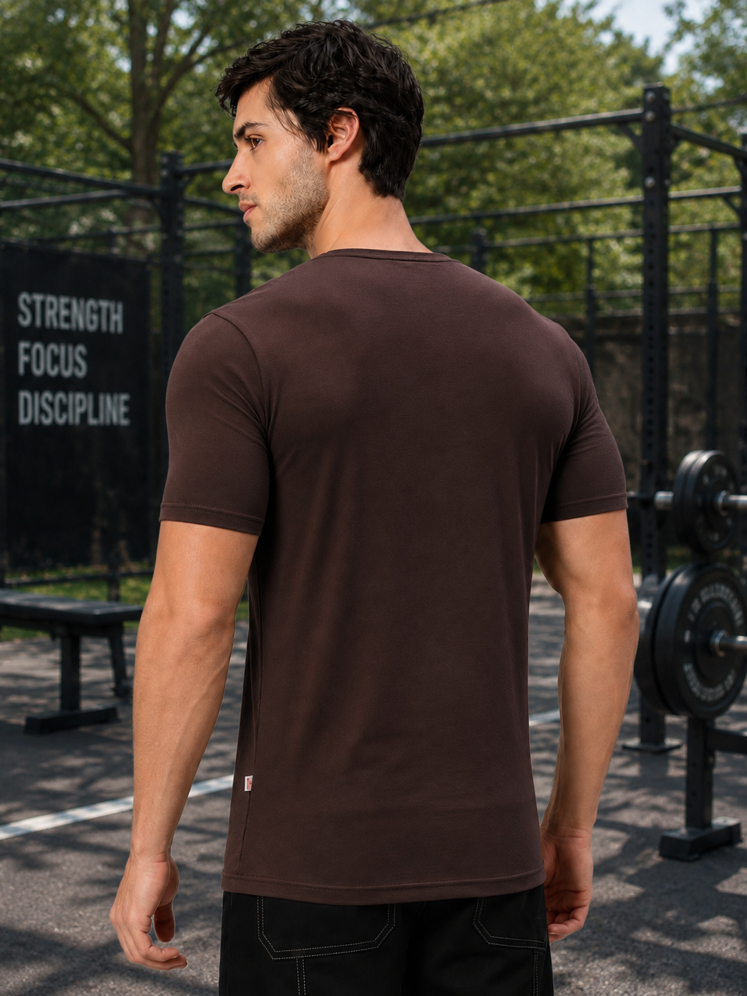 BEDROCK FIT REGULAR FIT T-SHIRT BROWN