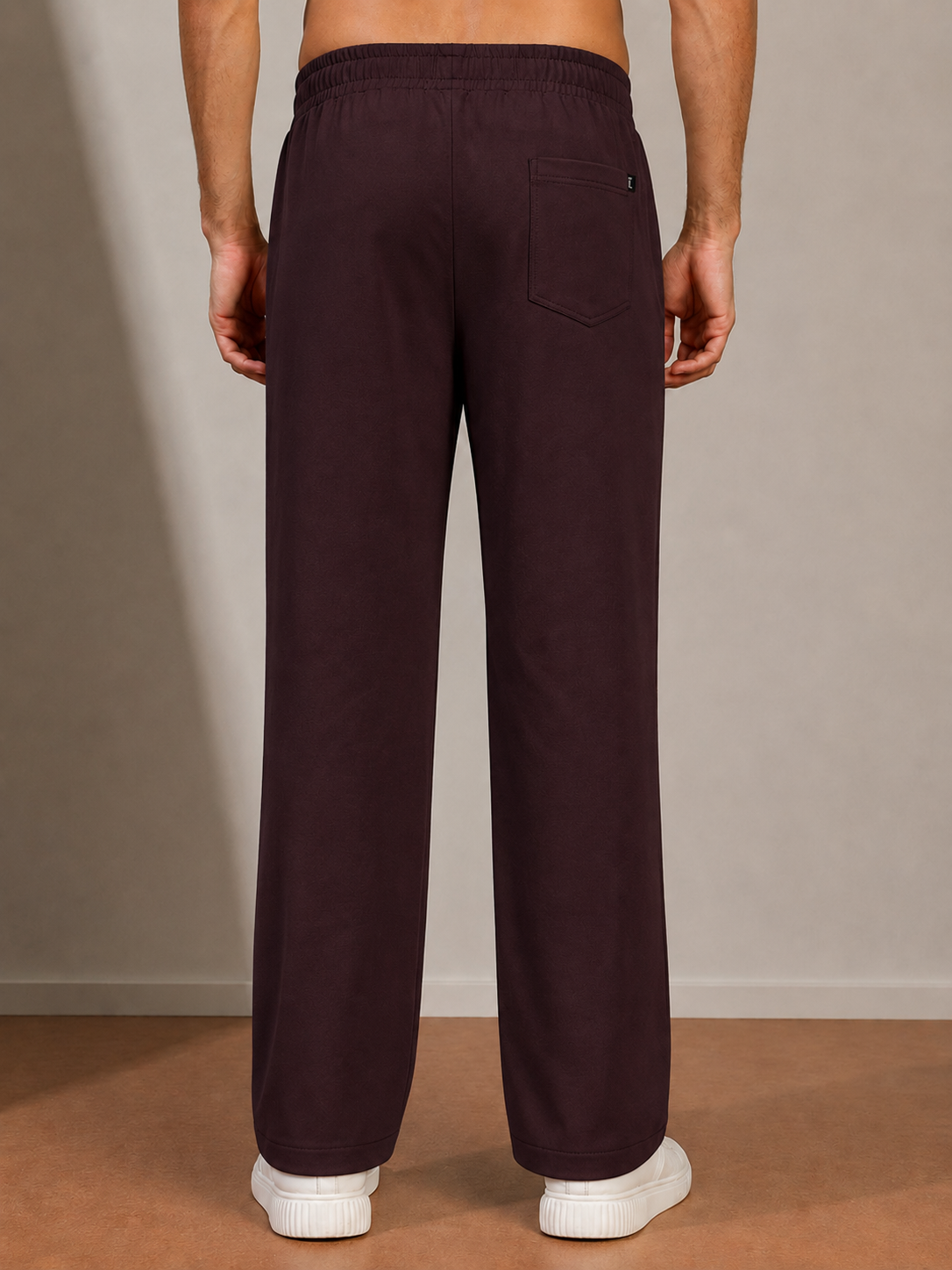 ATHLETIC DRESS TRACK TROUSERS MAROON