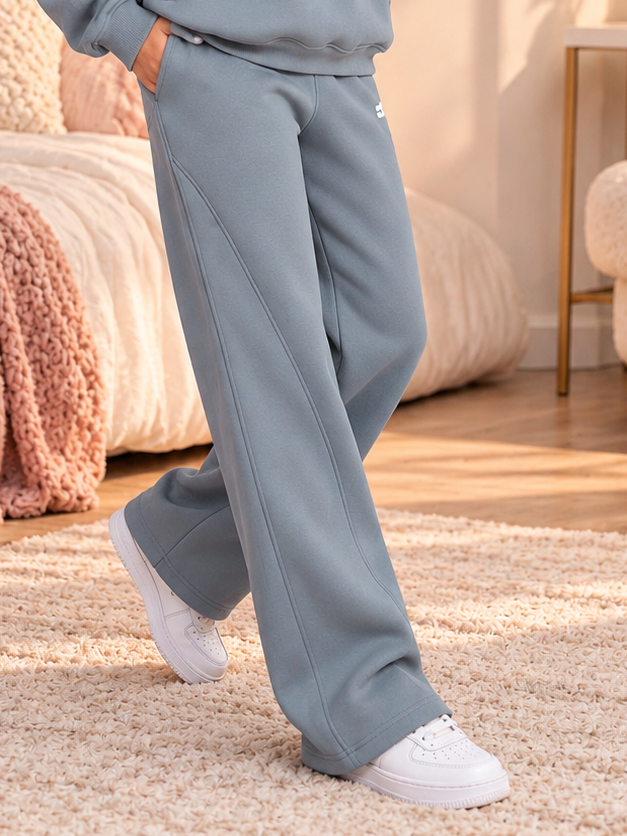WOMEN SHOOTER COTTON FLEECE PANT GREY