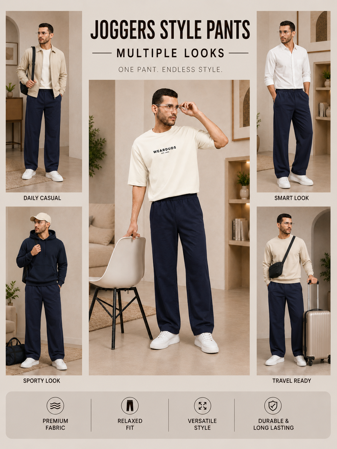 ATHLETIC DRESS TRACK TROUSERS DARK GARY