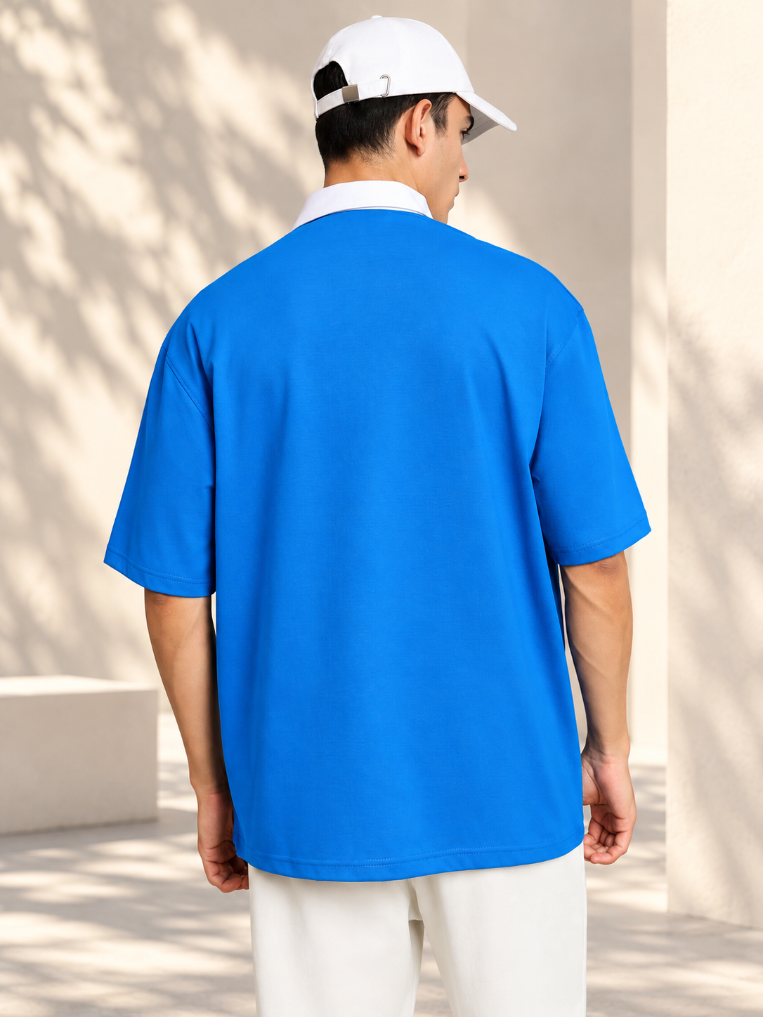 SAGOL POLO OVERSIZED POLO T-SHIRT ROYAL BLUE